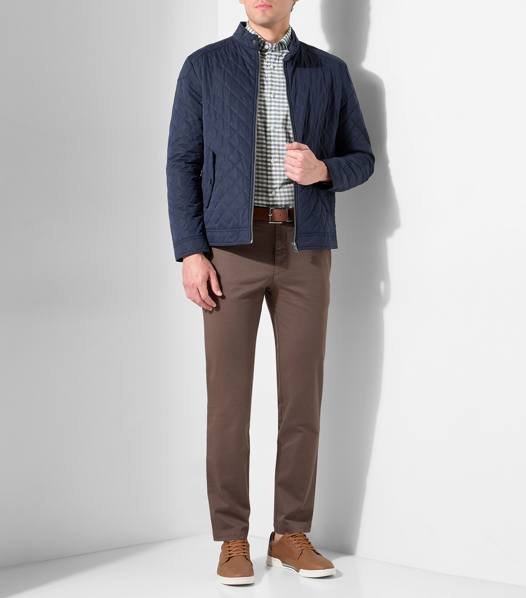Camisa de cuadros con manga larga Hombre